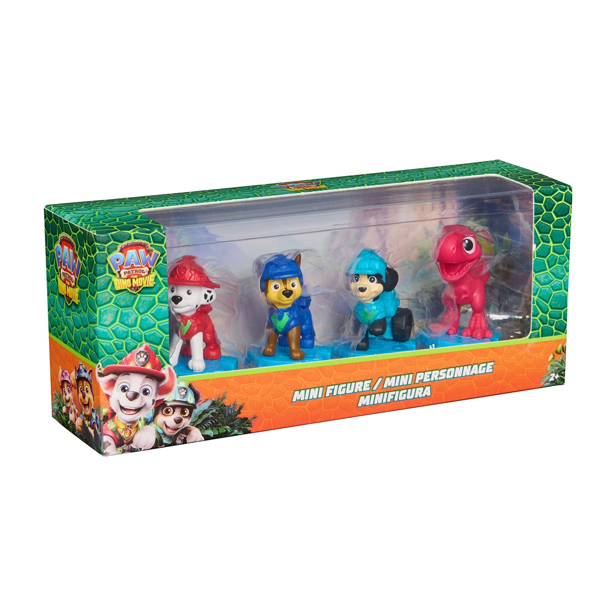 PACK 4 MINI FIGURAS DE ACCIÓN PAW PATROL MOVIE DINO - 1