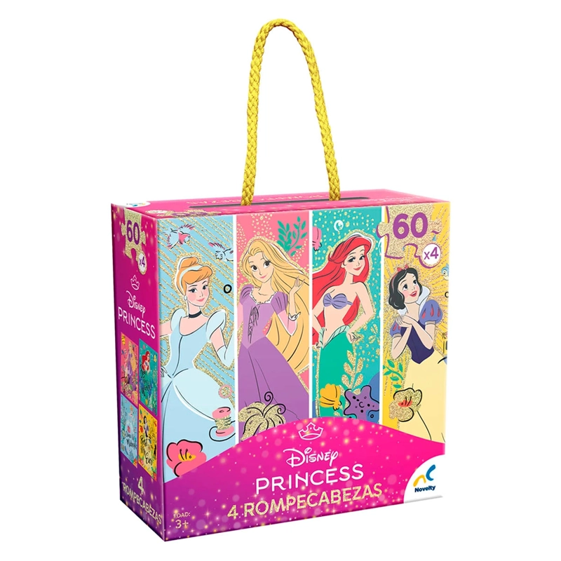 PUZZLE IMEXPORTA PRINCESAS DISNEY 4 EN 1 60 PIEZAS - 3