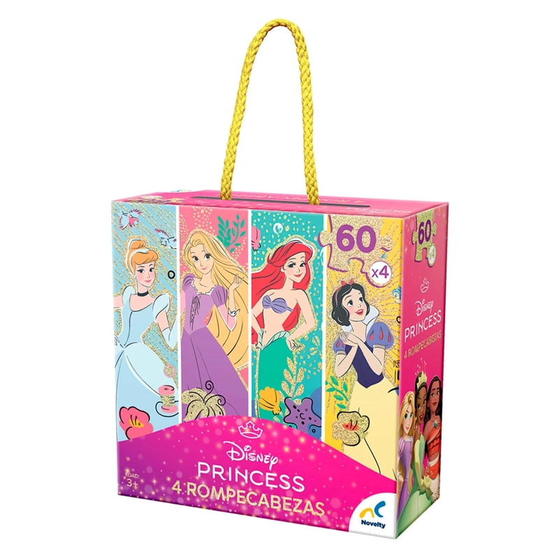 PUZZLE IMEXPORTA PRINCESAS DISNEY 4 EN 1 60 PIEZAS - 4