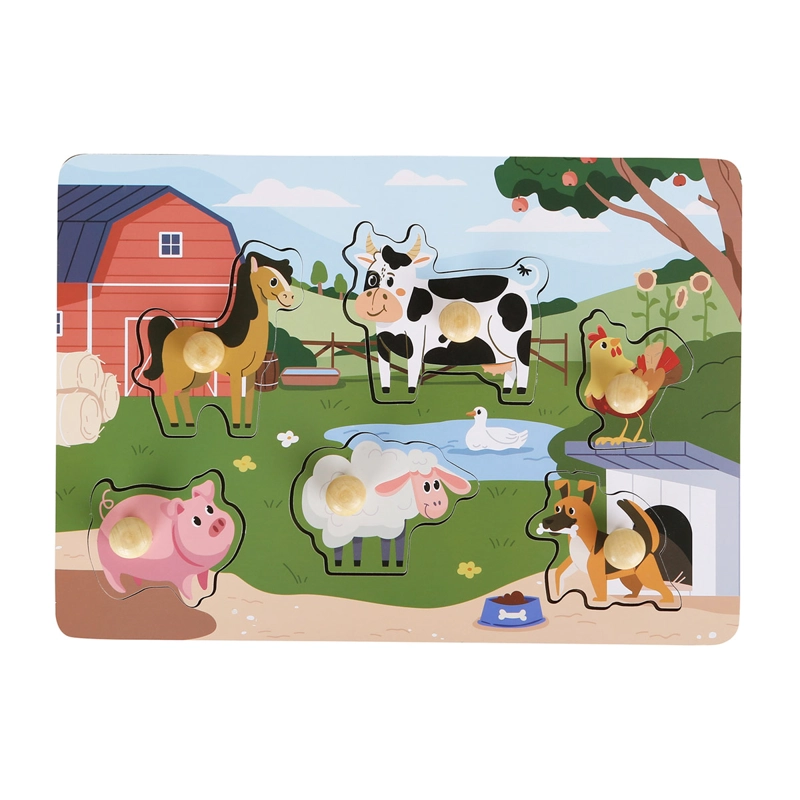 PUZZLE EDUFUN ENCAJE DE MADERA GRANJA