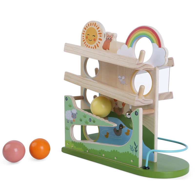 JUGUETE DE MADERA EDUFUN CIRCUITO DE PELOTAS - 2