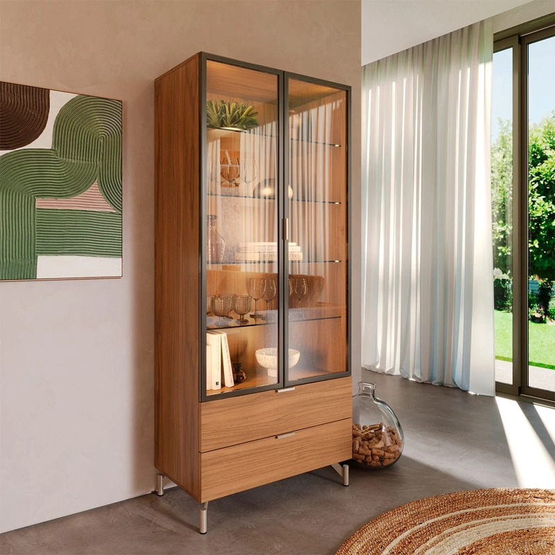 VITRINA DECOCASA ATRIA 2 CAJONES 2 PUERTAS  - 1