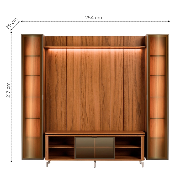 RACK PANEL DECOCASA NEON FLOAT LED 1.8 + 2 VITRINAS 1 PUERTA - 5