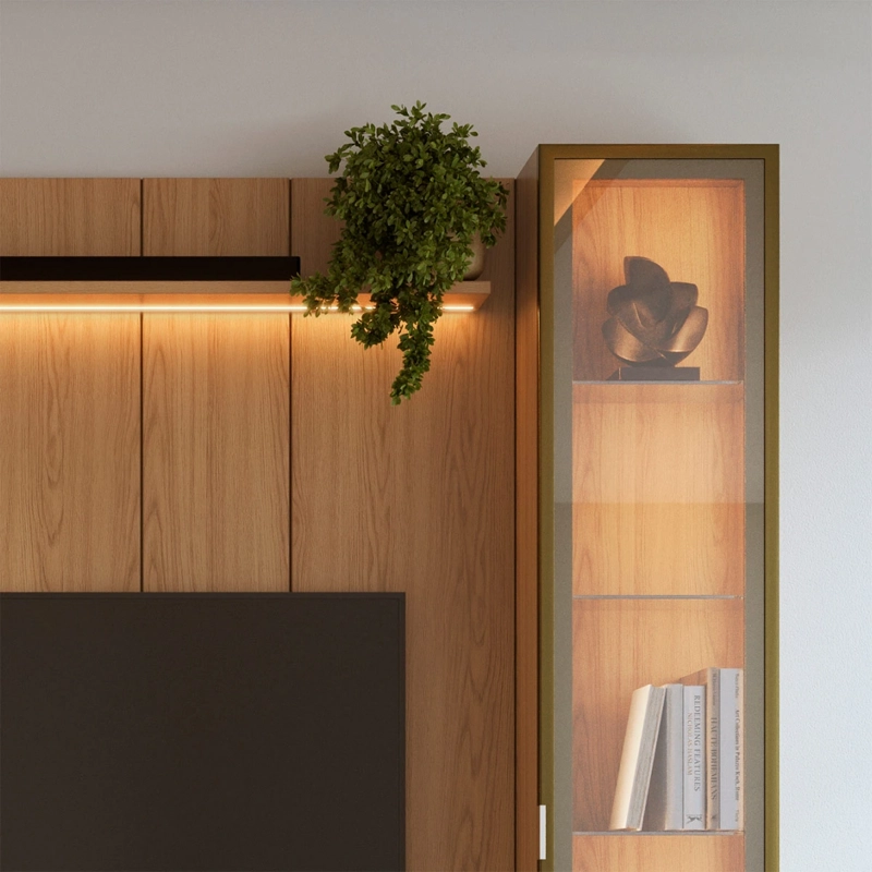 RACK PANEL DECOCASA NEON FLOAT LED 1.8 + 2 VITRINAS 1 PUERTA - 4