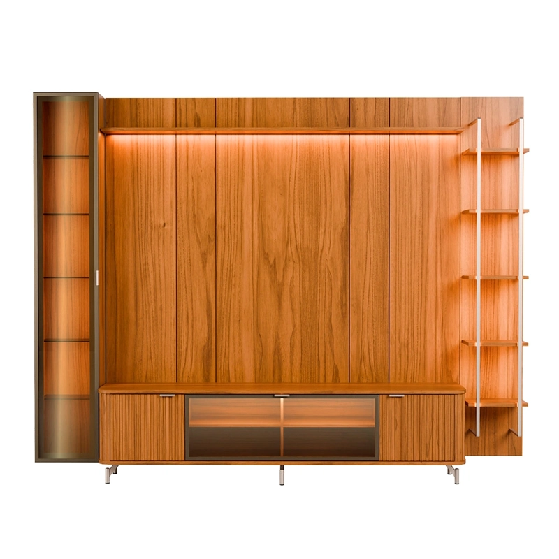 RACK PANEL DECOCASA NEON FLOAT LED 2.2 + VITRINA 1 PUERTA + REPISA - 2