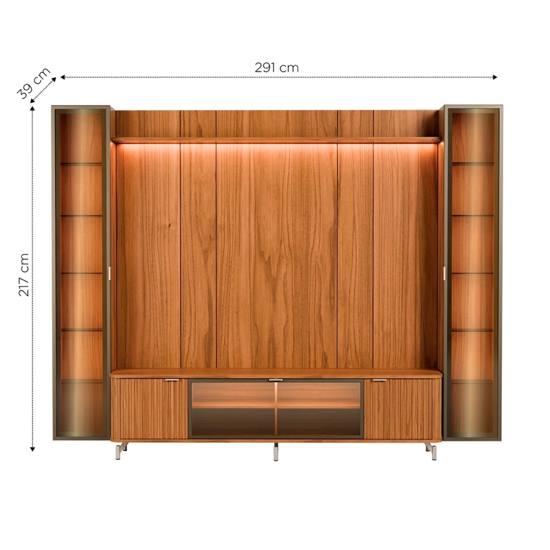 RACK PANEL DECOCASA NEON FLOAT LED 2.2 + 2 VITRINAS 1 PUERTA - 5