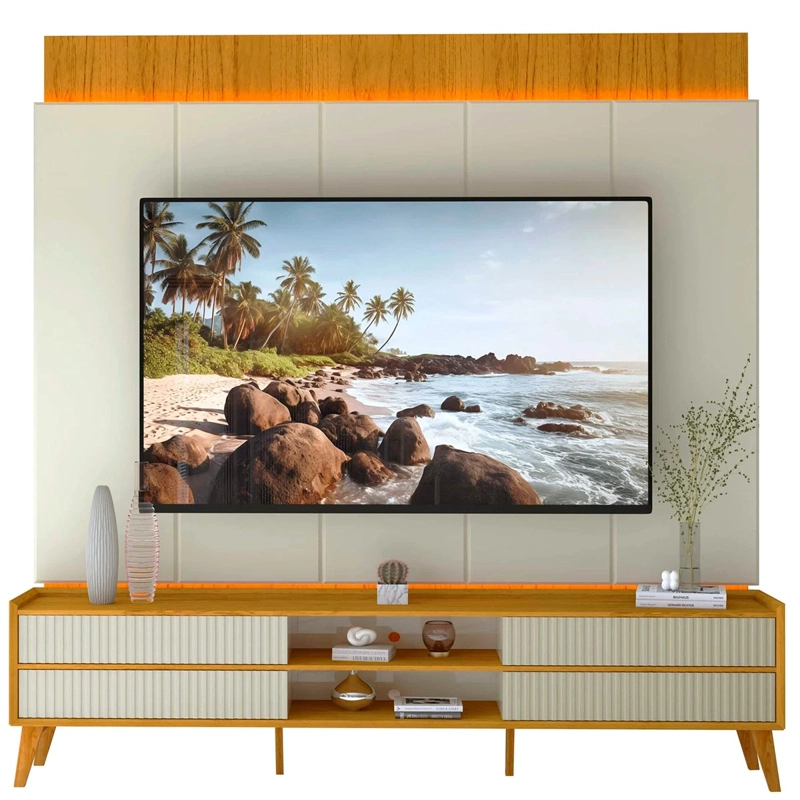 RACK PANEL DECOCASA MAGNIFICO LED 2.2 CAFÉ - 3