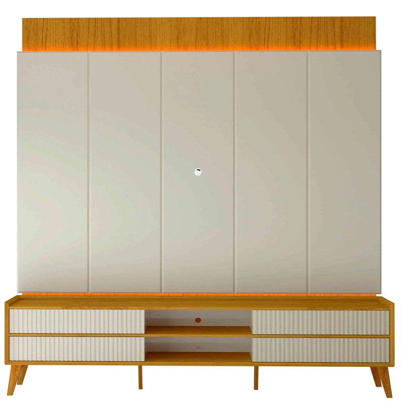 RACK PANEL DECOCASA MAGNIFICO LED 2.2 CAFÉ - 4