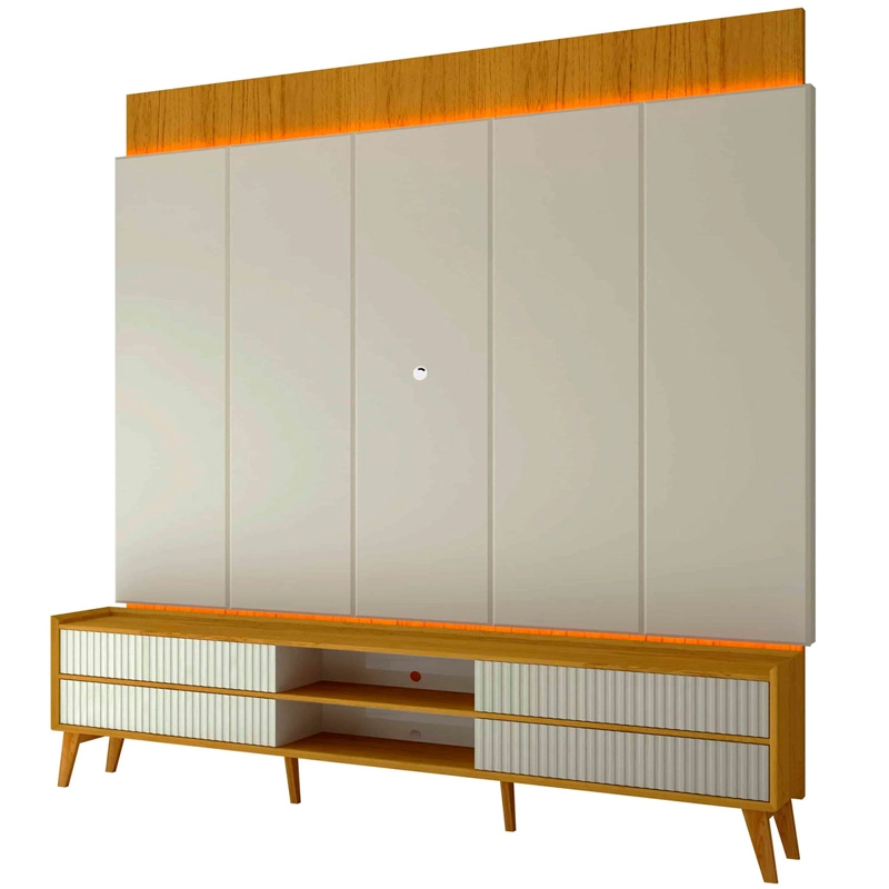 RACK PANEL DECOCASA MAGNIFICO LED 2.2 CAFÉ - 5