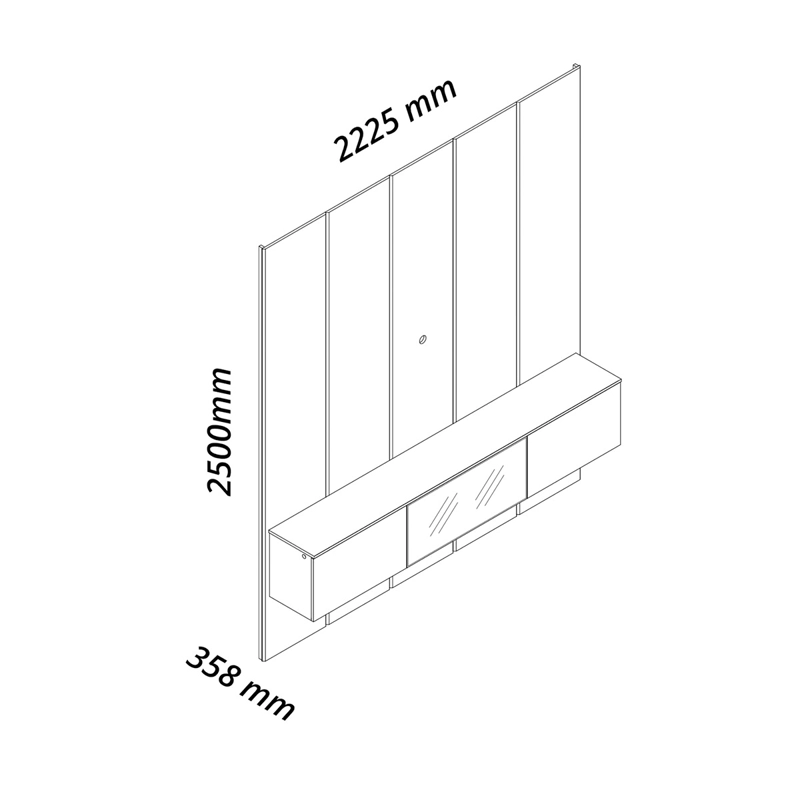 HOME RACK DECOCASA REALCE LUMINARE LED 2.2 CAFÉ - 8