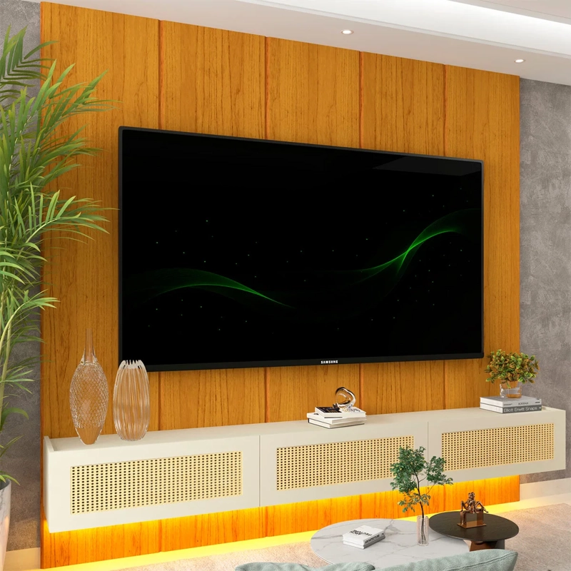 HOME RACK DECOCASA REALCE NATIVE RATAN 2.2 CAFÉ - 2