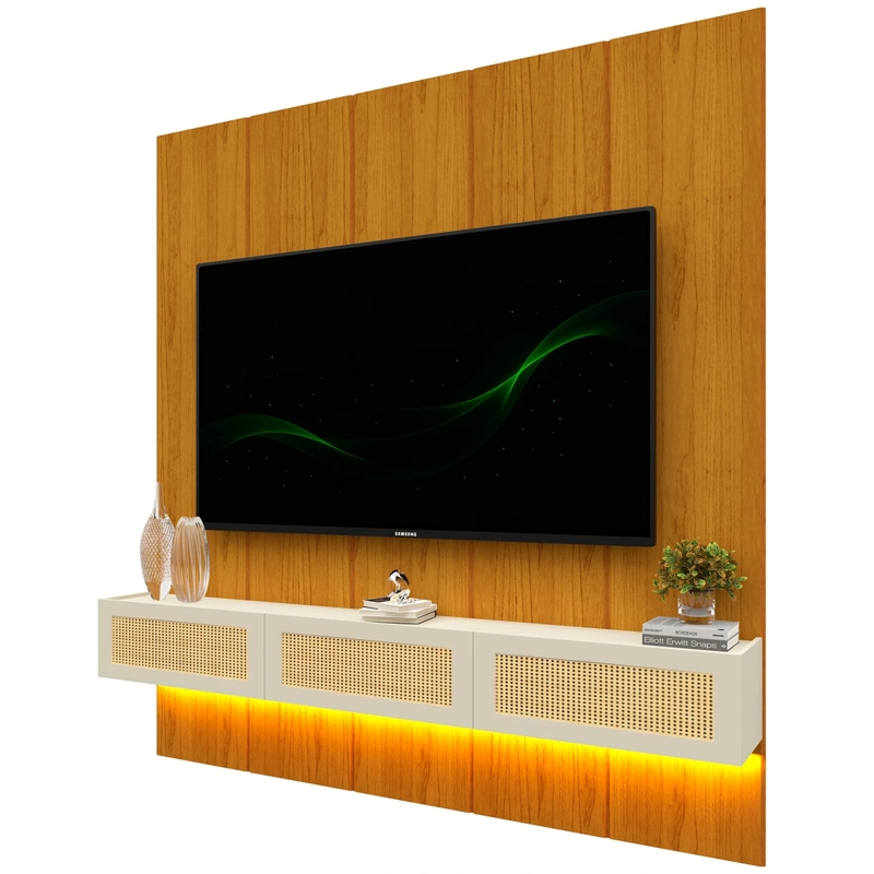 HOME RACK DECOCASA REALCE NATIVE RATAN 2.2 CAFÉ - 4