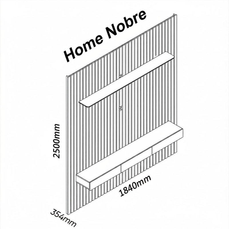 HOME RACK DECOCASA NOBRE LED 1.85 CAFÉ - 3