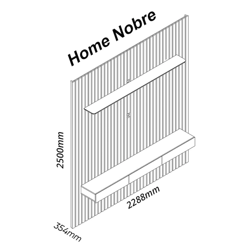 HOME RACK DECOCASA NOBRE LED 2.3 - 3