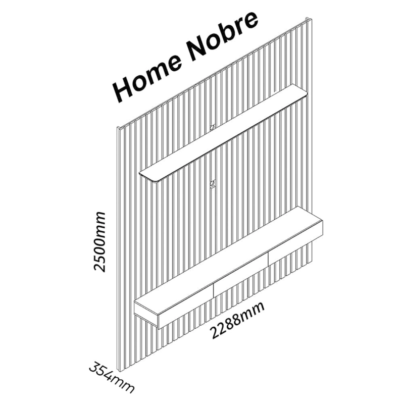 HOME RACK DECOCASA NOBRE LED 2.3 - 3