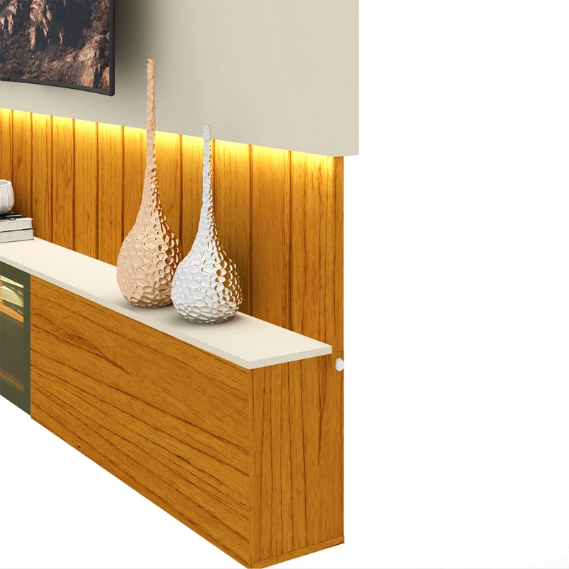 HOME RACK DECOCASA SOBERANO LED 2.6 CAFÉ - 6