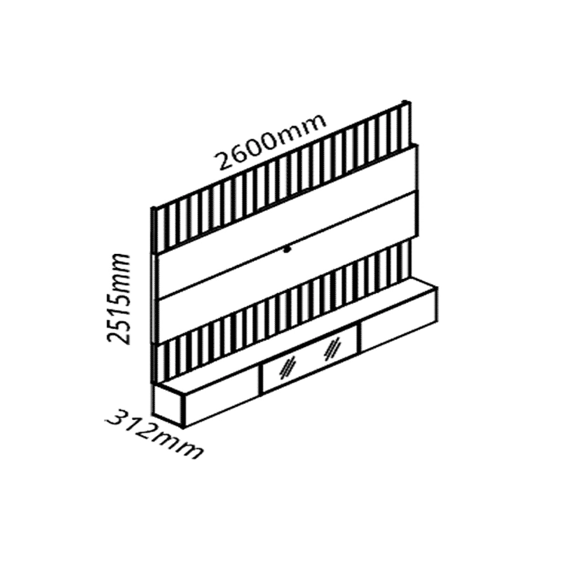 HOME RACK DECOCASA SOBERANO LED 2.6 CAFÉ - 7