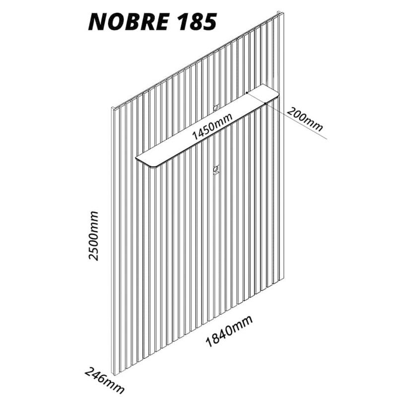 PANEL DECOCASA NOBRE LED 1.8 CAFÉ  - 6
