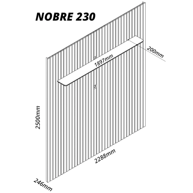 PANEL DECOCASA NOBRE LED 2.3 CAFÉ - 5