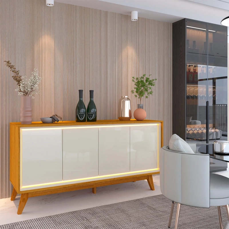 BUFFET DECOCASA REQUINTE LED 4 PUERTAS 1.6 CAFÉ - 3