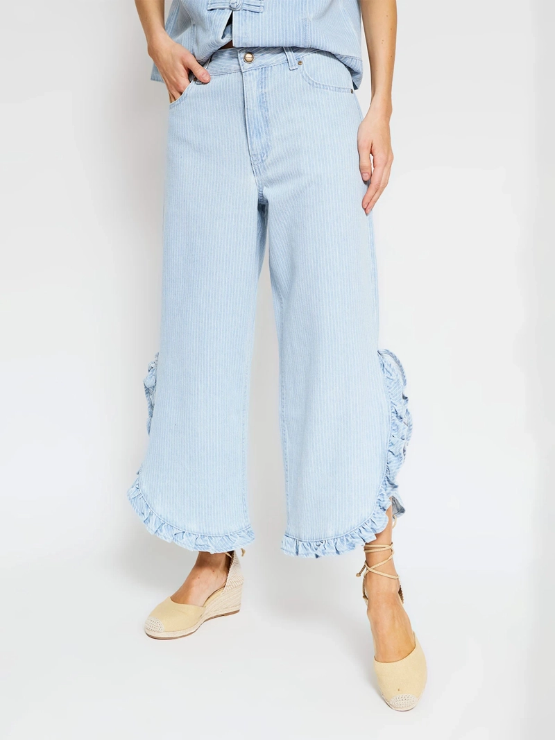 JEANS MUJER TATIENNE ALGODÓN RUFFLES - 2