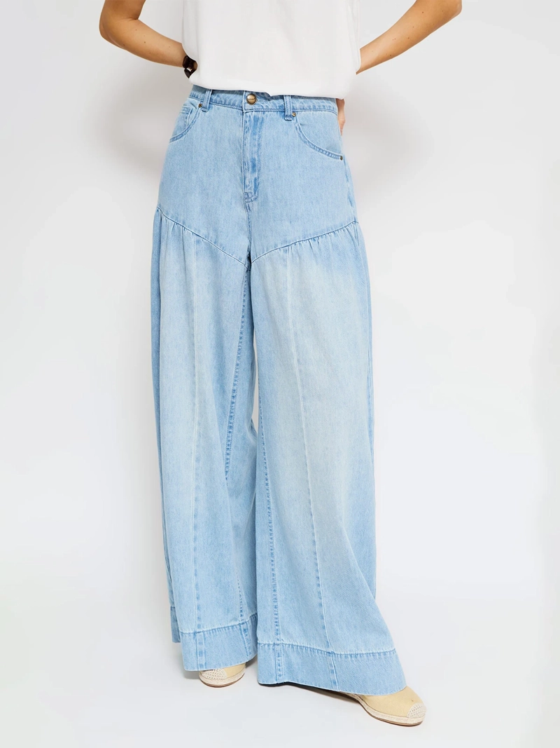 JEANS MUJER TATIENNE ALGODÓN MAXI WIDE LEG - 2