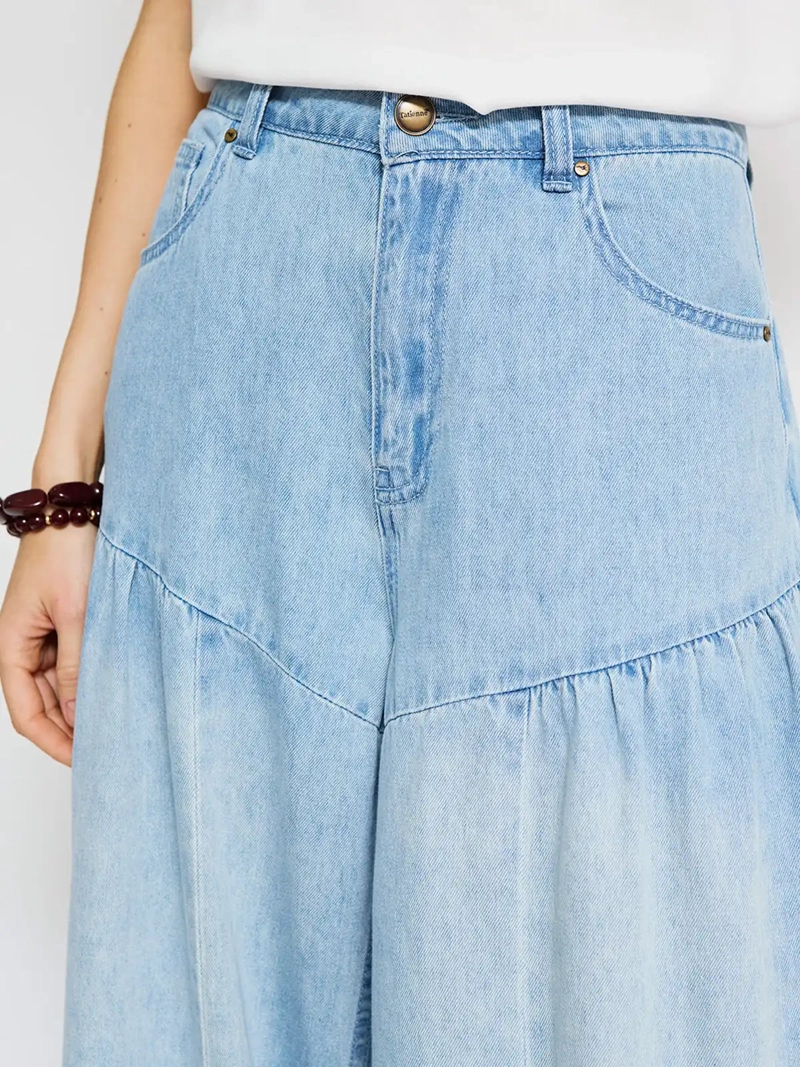 JEANS MUJER TATIENNE ALGODÓN MAXI WIDE LEG - 4