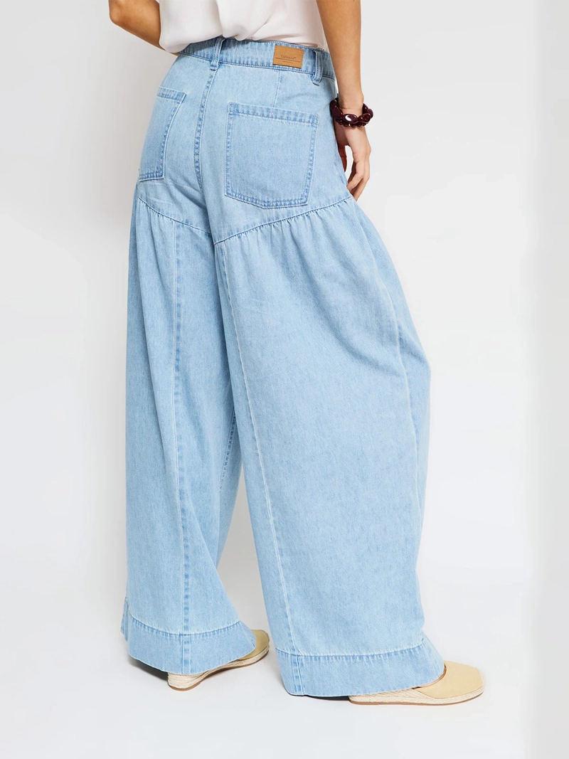 JEANS MUJER TATIENNE ALGODÓN MAXI WIDE LEG - 3