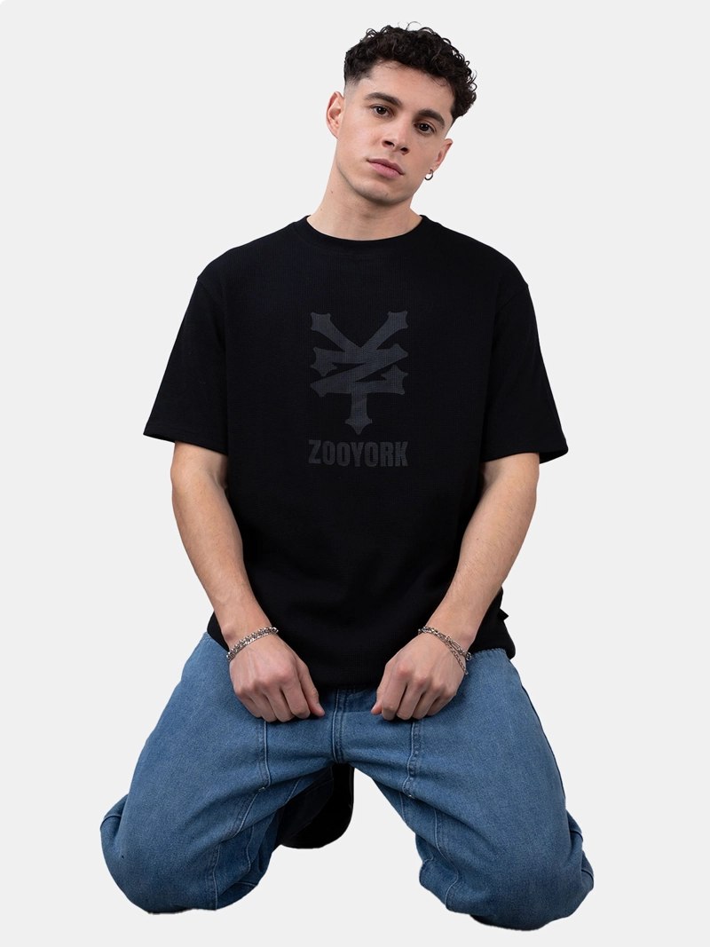 POLERA HOMBRE ZOO YORK MANGA CORTA ACANALADA - 3