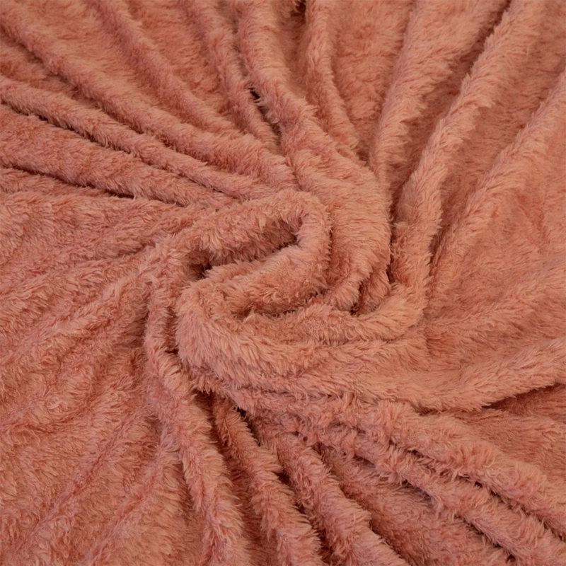 FRAZADA DORAL CHIPORRO JACQUARD 1.5 PLAZAS CORAL - 3