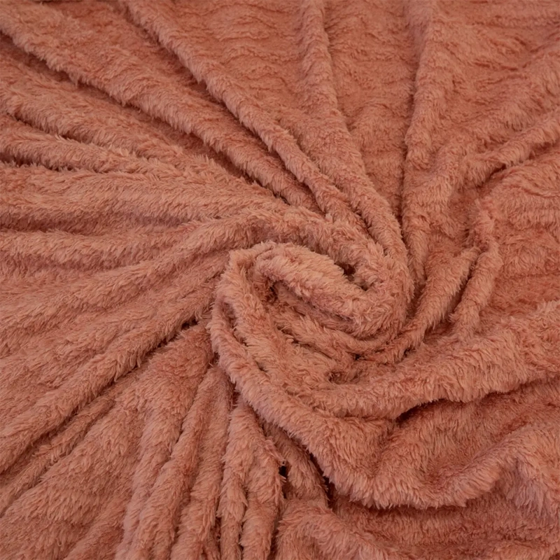 FRAZADA DORAL CHIPORRO JACQUARD 2 PLAZAS CORAL - 3