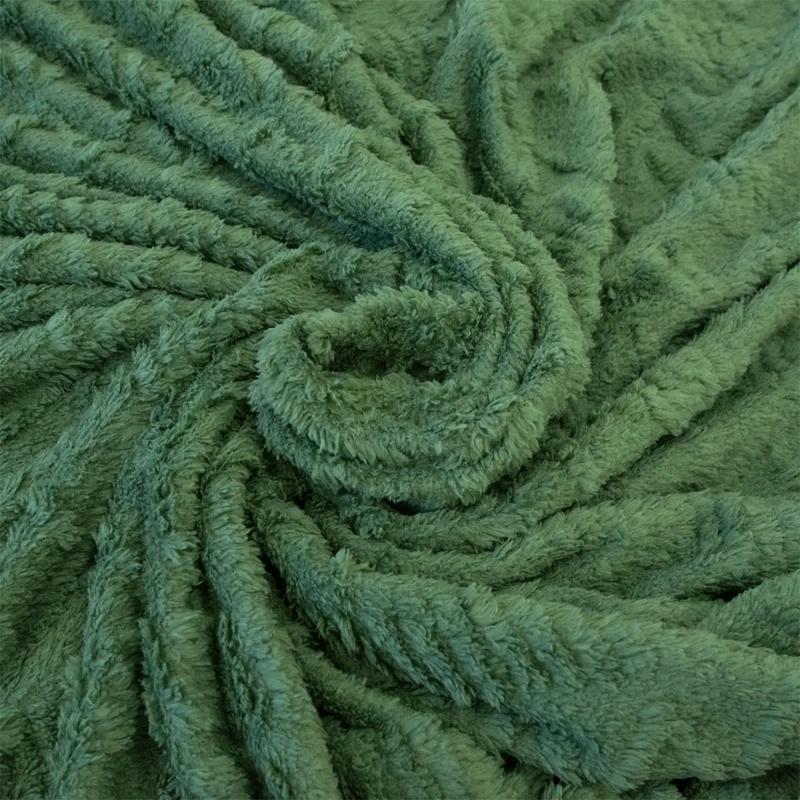 FRAZADA DORAL CHIPORRO JACQUARD 2 PLAZAS VERDE - 3