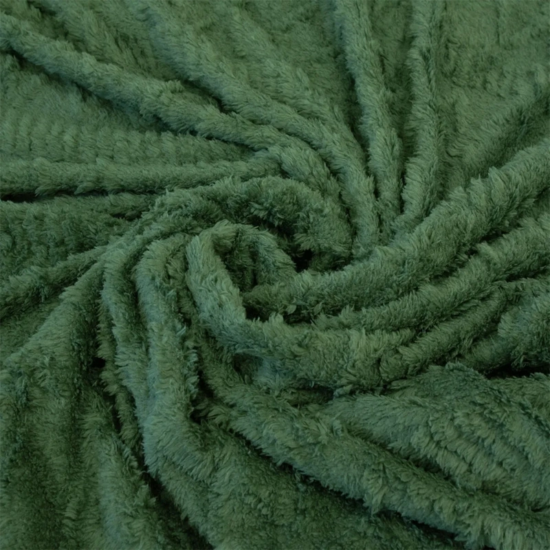 FRAZADA DORAL CHIPORRO JACQUARD 1.5 PLAZAS VERDE OSCURO - 3
