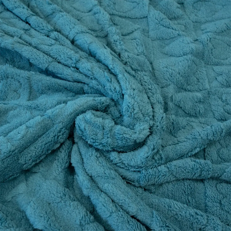 FRAZADA DORAL CHIPORRO JACQUARD 1.5 PLAZAS AZUL - 3