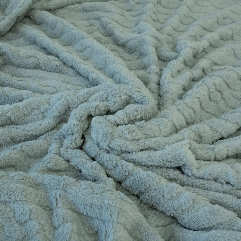 FRAZADA DORAL CHIPORRO JACQUARD 1.5 PLAZAS GRIS - 3