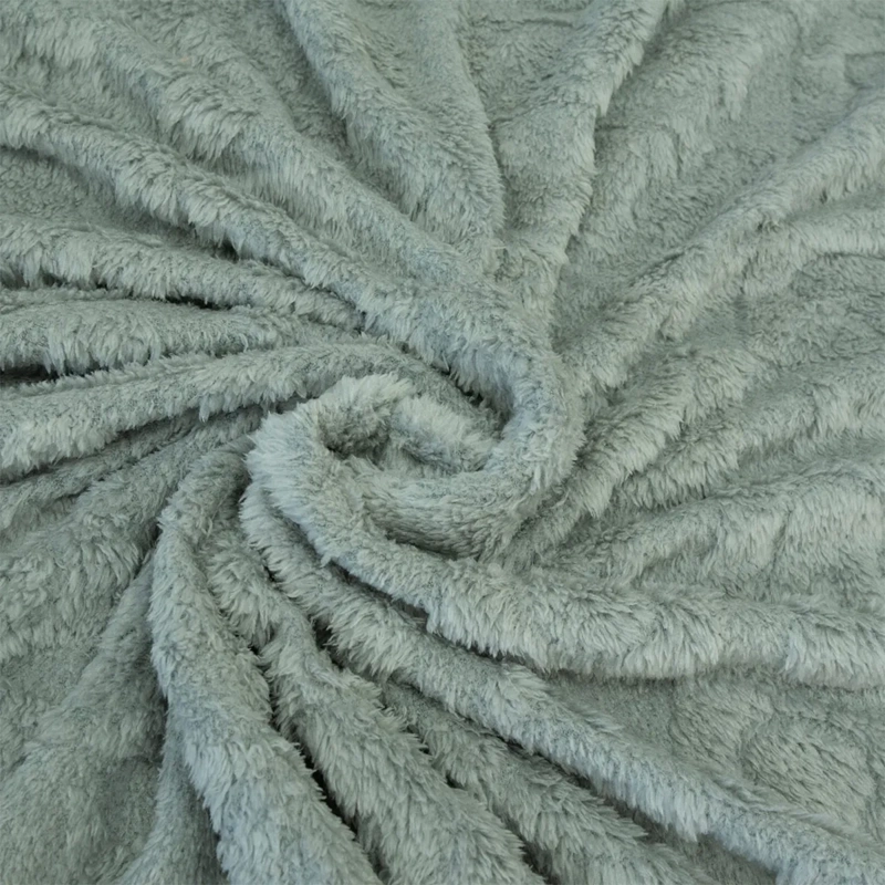 FRAZADA DORAL CHIPORRO JACQUARD 2 PLAZAS GRIS - 3