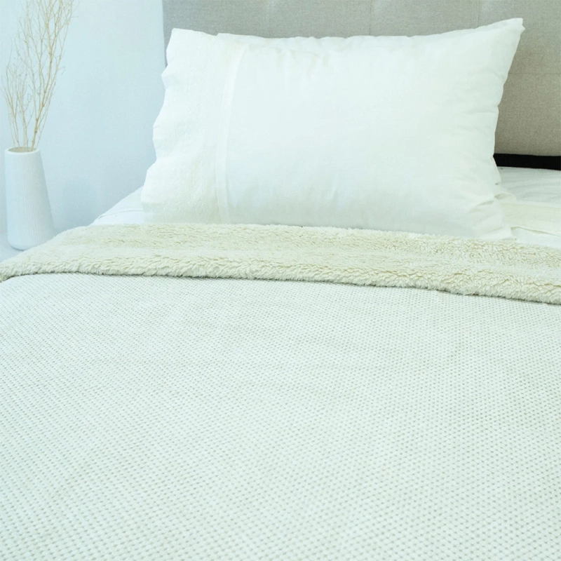 FRAZADA DORAL POP SHERPA 1.5 PLAZAS BEIGE - 2