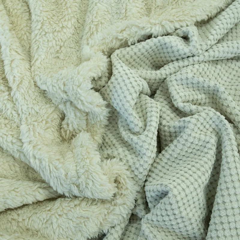 FRAZADA DORAL POP SHERPA 1.5 PLAZAS BEIGE - 3
