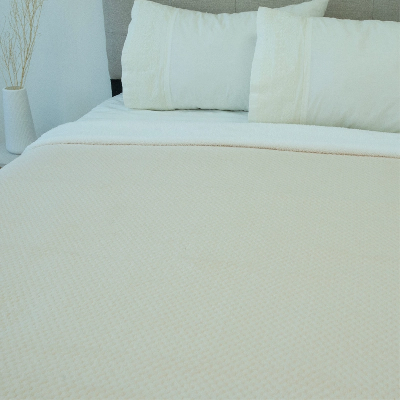 FRAZADA DORAL POP SHERPA KING BEIGE - 2