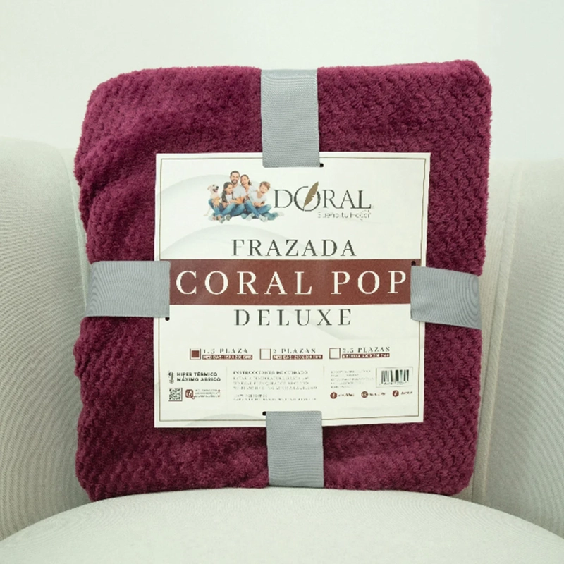 FRAZADA DORAL POP 1.5 PLAZAS BURDEO - 4