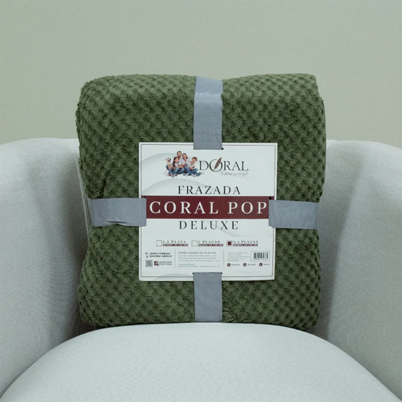 FRAZADA DORAL POP KING VERDE - 4