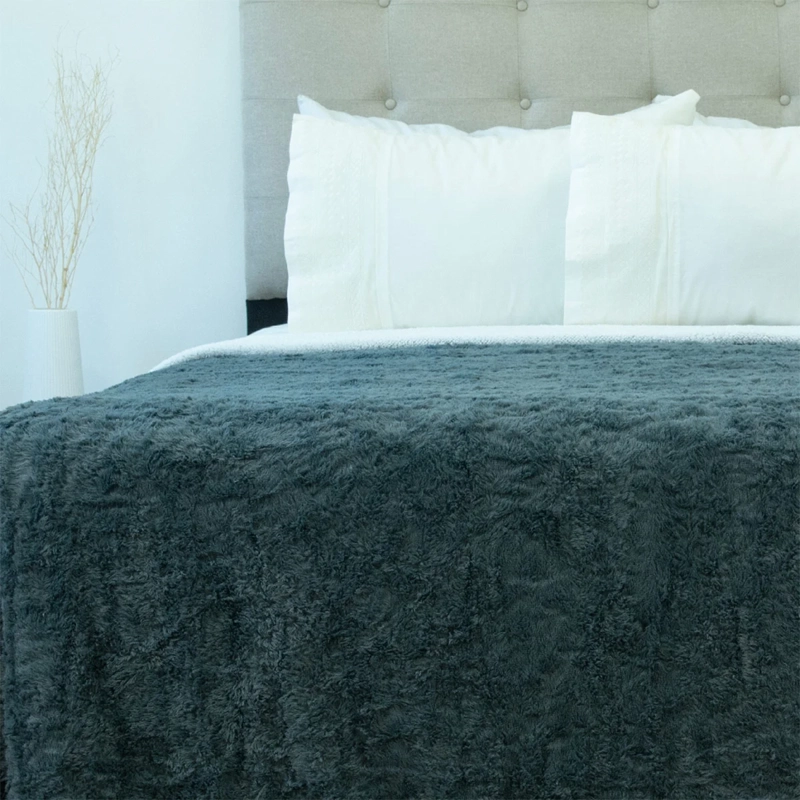 FRAZADA DORAL PLUSH SHERPA 1.5 PLAZAS BEIGE - 1