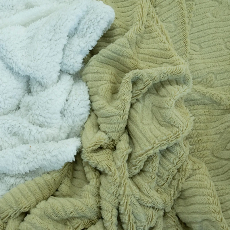 FRAZADA DORAL FLANEL OUTBOS SHERPA 2 PLAZAS AMARILLO - 3
