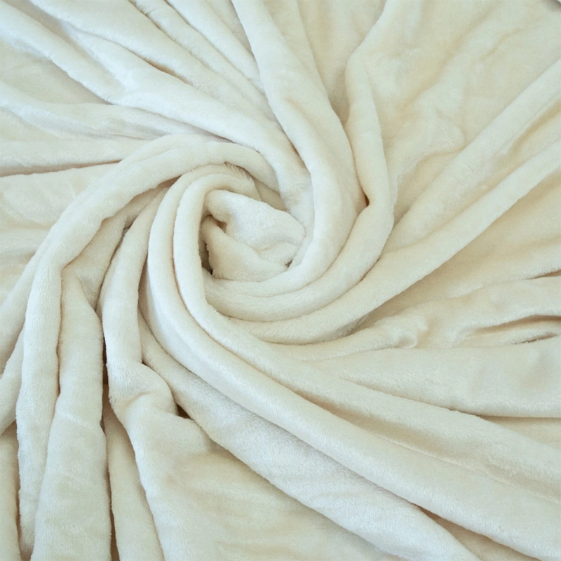 FRAZADA DORAL FLANNEL LISA KING CREMA - 3
