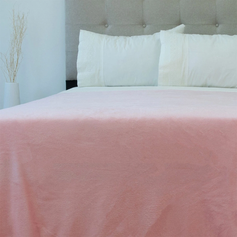 FRAZADA DORAL FLANNEL LISA KING ROSA - 1