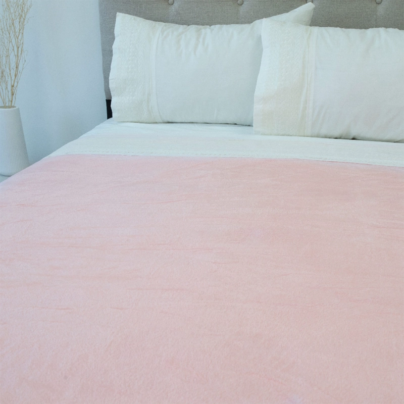 FRAZADA DORAL FLANNEL LISA KING ROSA - 2