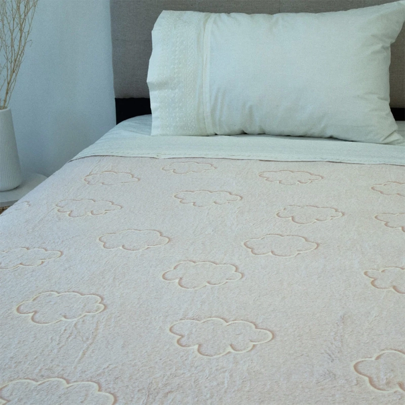 FRAZADA DORAL FLANNEL MAGIC GLOW 1.5 PLAZAS PALO ROSA - 2