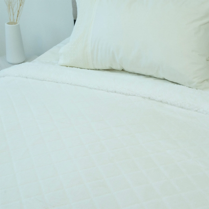 FRAZADA DORAL FLUFFLY SHERPA 1.5 PLAZAS BLANCO - 2