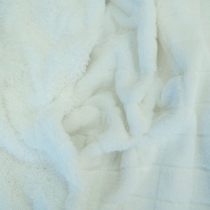 FRAZADA DORAL FLUFFLY SHERPA 1.5 PLAZAS BLANCO - 3