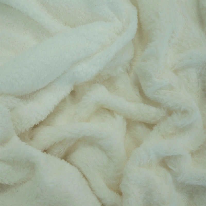 FRAZADA DORAL FLUFFLY SHERPA 2 PLAZAS CREMA - 3